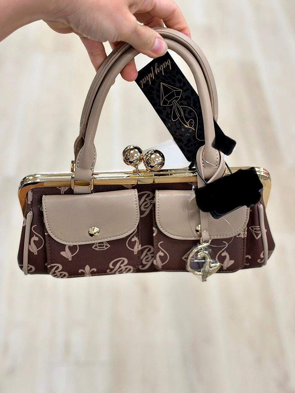 Baby Phat Satchel kisslock Handbag